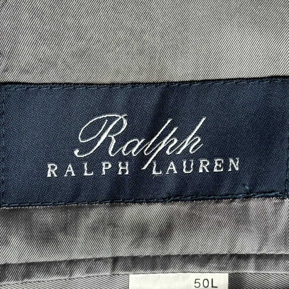 Ralph Lauren Silk Wool Houndstooth Sport Coat Blazer Grey Mens 50L